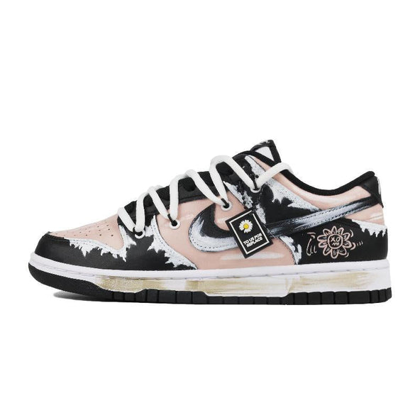 [Custom American-style dirty pink, black, white and grey for both men and women]  Dunk Skateboarding Shoes Unisex