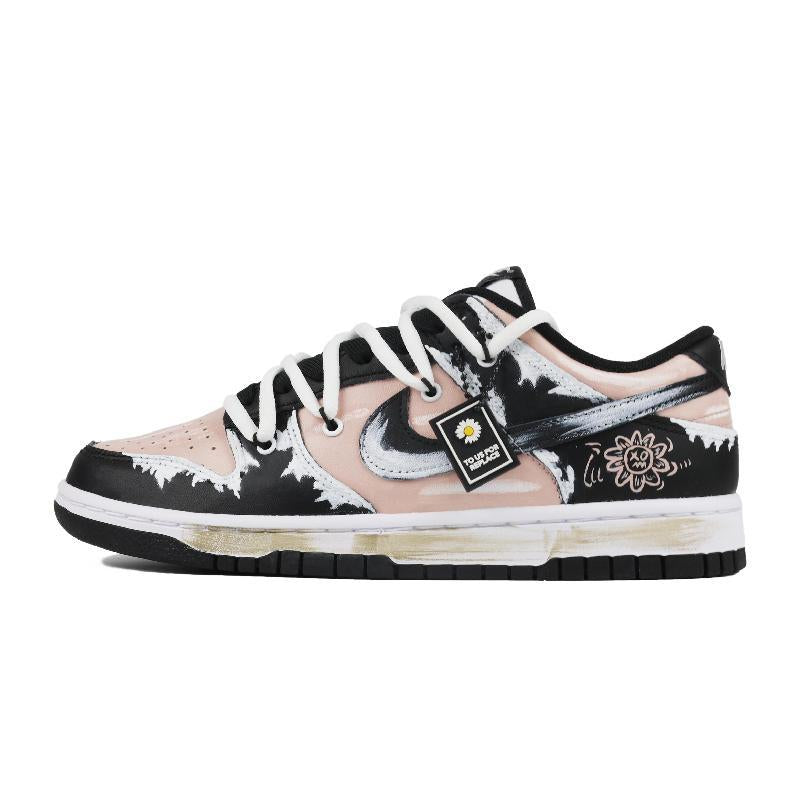 [Custom American-style dirty pink, black, white and grey for both men and women]  Dunk Skateboarding Shoes Unisex