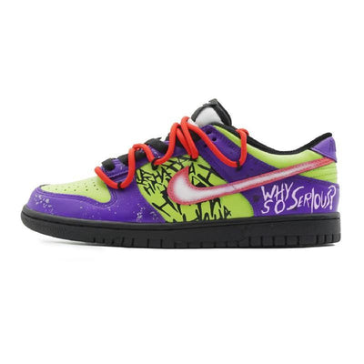 [Custom Male clown]  Dunk Skateboarding Shoes Men Low-top Purple/green/red