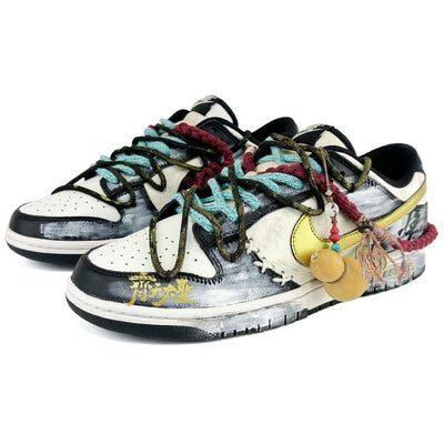 [Custom The Great Sage returns]  Dunk Skateboarding Shoes Unisex Low-top White