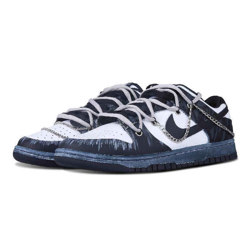 [Custom Male style: Deep and secluded jungle]  Dunk Skateboarding Shoes Men Low-top White