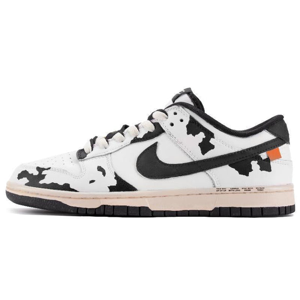 [Custom Male oolong]  Dunk Skateboarding Shoes Unisex Low-top Black/White/Brown