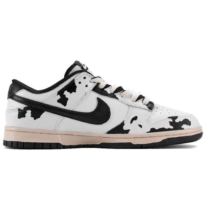 [Custom Male oolong]  Dunk Skateboarding Shoes Unisex Low-top Black/White/Brown