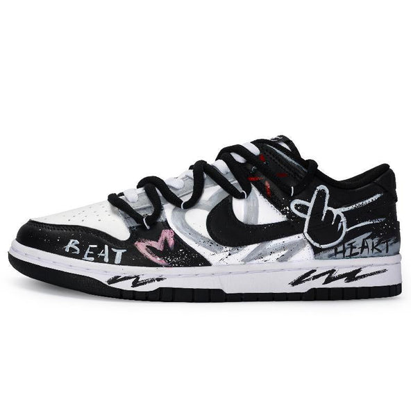 [Custom Male love bullseye]  Dunk Skateboarding Shoes Men