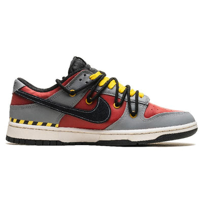 [Custom The evening clouds are ablaze with red]  Dunk Skateboarding Shoes Unisex Low-top Gray/Yellow
