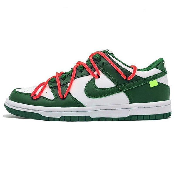 [Custom SAN Remo Green men's style]  Dunk Skateboarding Shoes Unisex Low-top Green/White