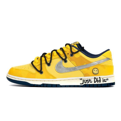 [Custom Men's yellow camouflage deconstructed shoelaces]  Dunk Skateboarding Shoes Men