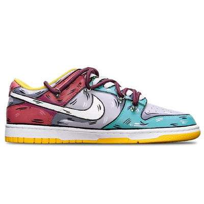 [Custom Shark blue gray red S-BOX]  Dunk Skateboarding Shoes Men