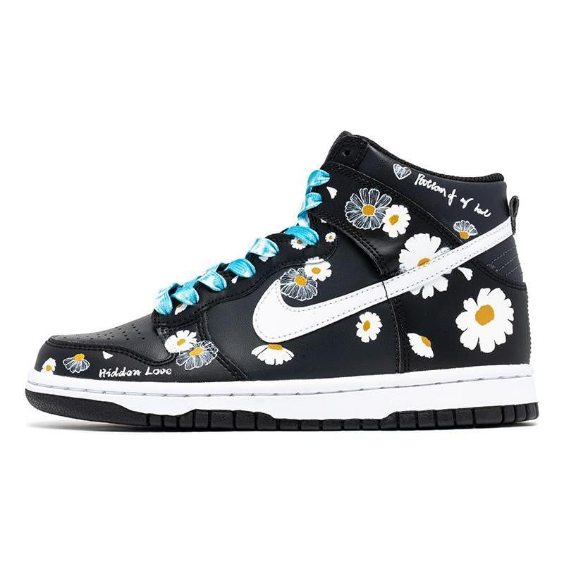 [Custom The men's Daisy is in black and white]  Dunk Skateboarding Shoes Men