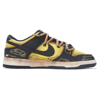 [Custom The men's mechanical battle armor is black and yellow]  Dunk Skateboarding Shoes Men