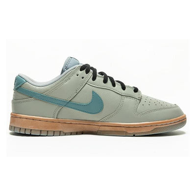 [Custom Men's striped cyan grey]  Dunk Skateboarding Shoes Men Low-top Dark Gray