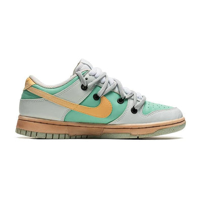 [Custom Women's sea breeze white and green]  Dunk Skateboarding Shoes Women's Low-top White/Green