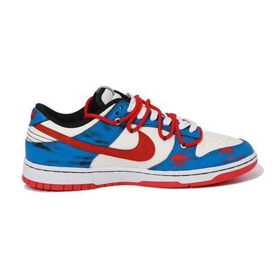 [Custom Rub the blue and red color]  Dunk Skateboarding Shoes Unisex