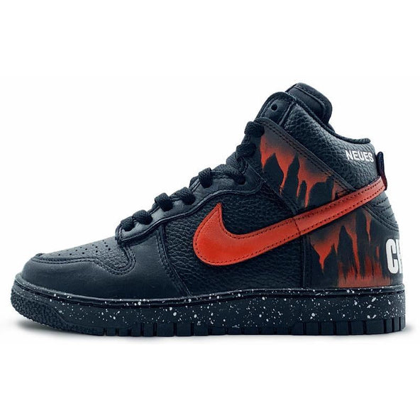 [Custom Burning Soul]  Dunk Skateboarding Shoes Unisex Black/Red
