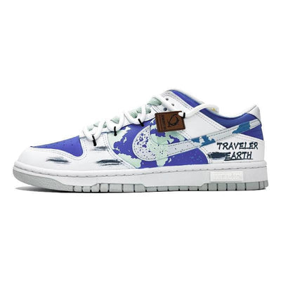[Custom The male version of Star Traveler Earth]  Dunk Skateboarding Shoes Men