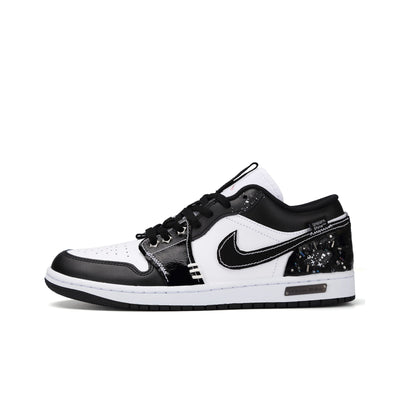 [Custom Sparkling Starlight] Jordan Air Jordan 1 Low Top Unisex Skateboarding Shoes