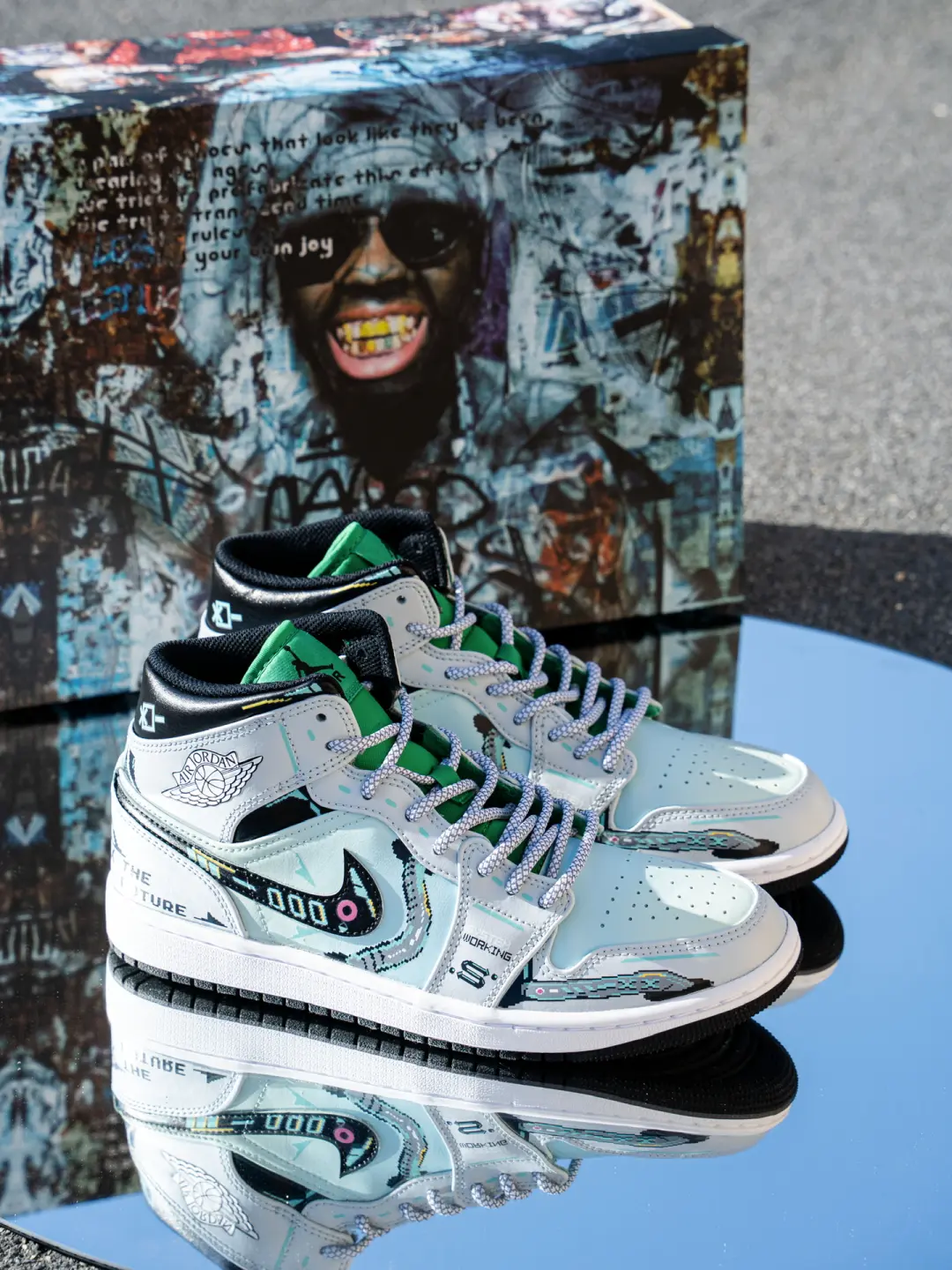 FZBB Cyberpunk -  Men's Jordan 1 Mid Custom