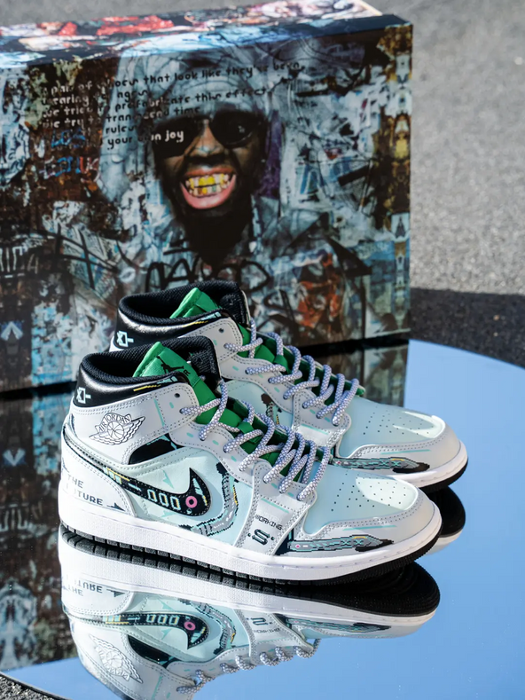 FZBB Cyberpunk -  Men's Jordan 1 Mid Custom