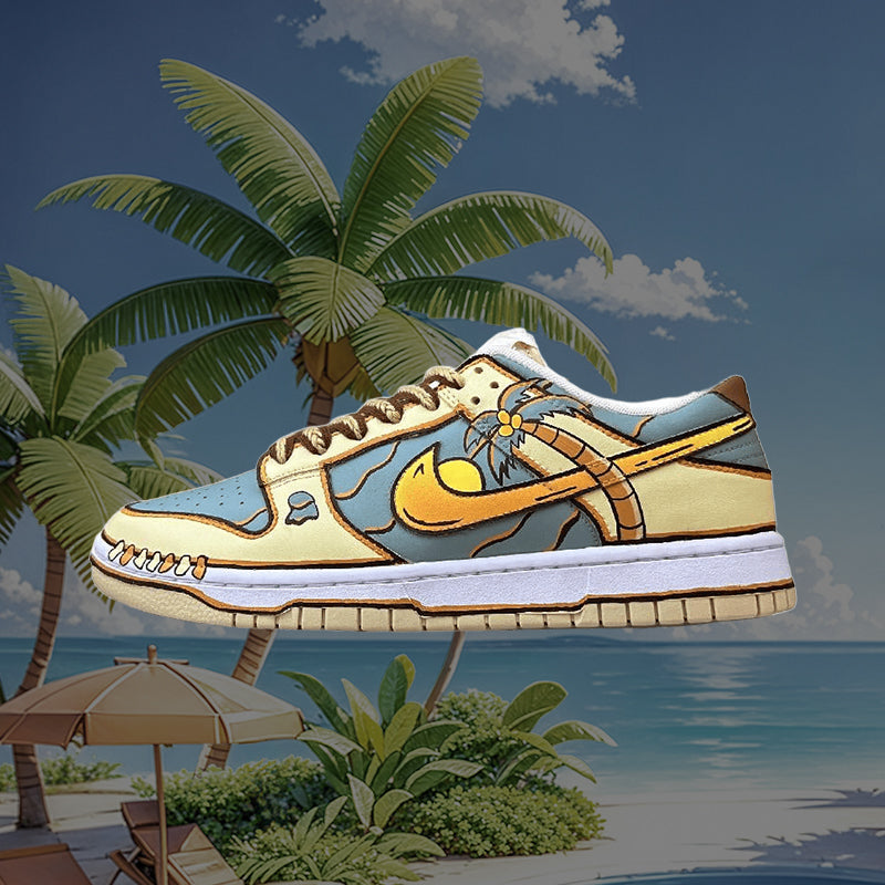 [Custom Men's Skull Coast]  Dunk Skateboarding Shoes Men