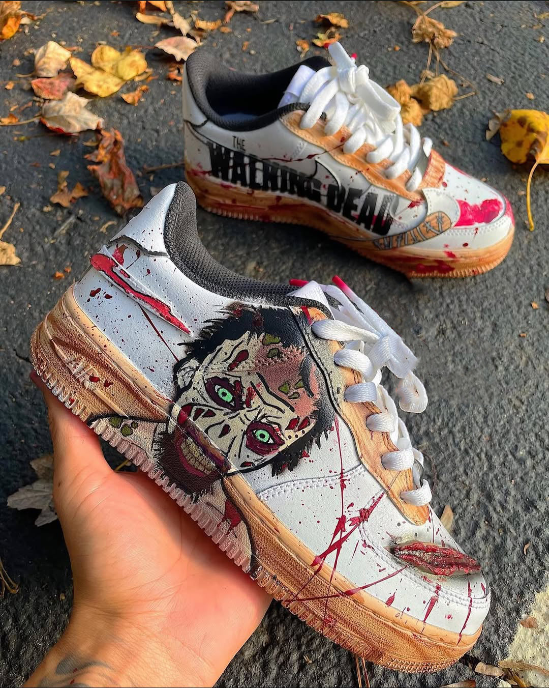 [Customized The Walking Dead] Air Force 1 Shoes Unisex Hand-painted