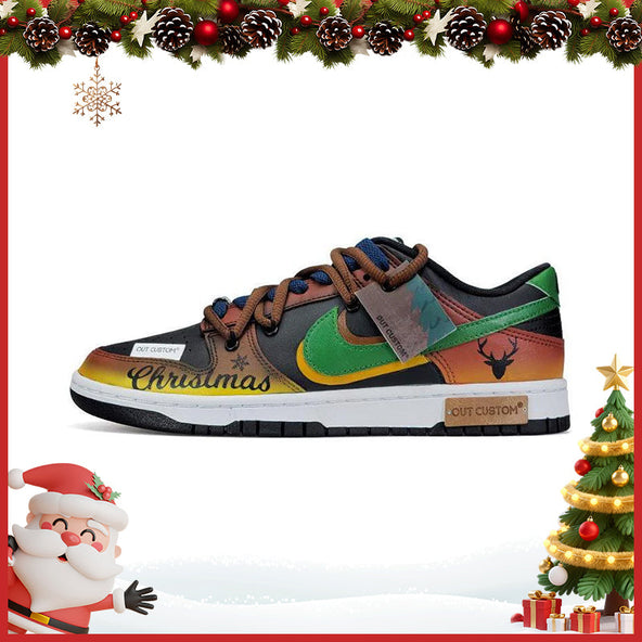 [Custom Elk Forest]  Dunk Skateboarding Shoes Men Low-top Black/White/Yellow/Orange/Brown/Green