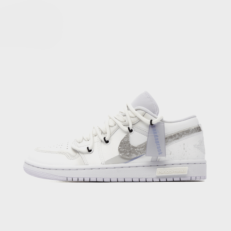White Taboo - Women's Jordan 1 Low Custom