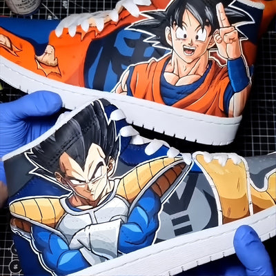 [Custom The Strongest form of Saiyan] Air Jordan 1 Mid Skateboarding Shoes Unisex