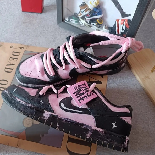 [Custom team66 Midnight Blush]  Dunk Skateboarding Shoes Men