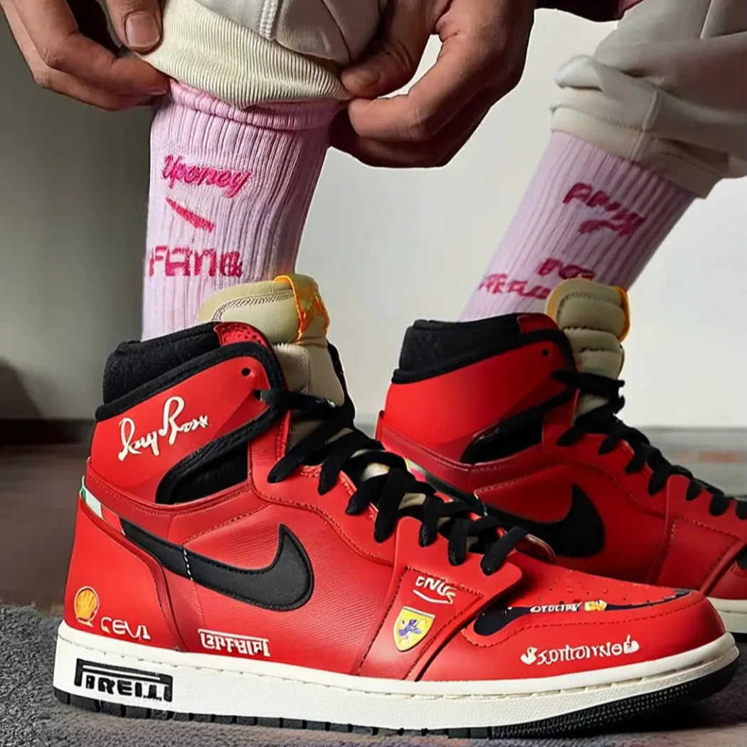 [Custom Track Hero] Air Jordan 1 High Top Unisex Skateboarding Shoes