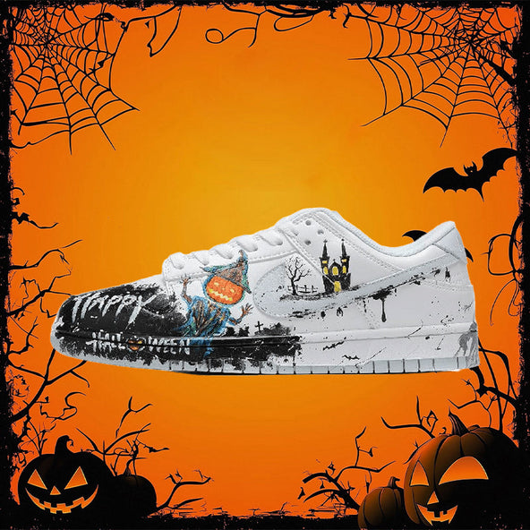 [Custom Halloween Ghost Castle]  Dunk Skateboarding Shoes Men