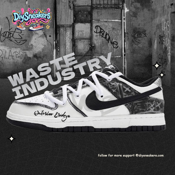 [Custom The male version of "Soul Broken on the Blue Bridge"]  Dunk Skateboarding Shoes Men