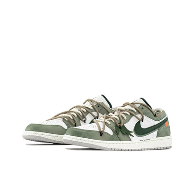 [Custom Bamboo Forest]Air Jordan 1 Skateboarding Shoes Unisex Green