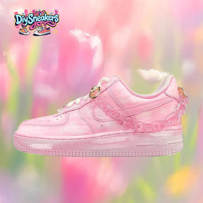 [Custom Valentine's Day is dyed pink with alcohol scratch-off cards]  Air Force 1 Skateboarding Shoes Men