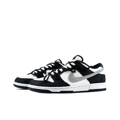 [Customized Full Sky Stars, Full Diamonds] Dun Low-top Shoes Unisex Blcak With Diamond Decoration