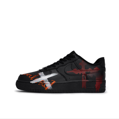 [Customized Shadow of Soul's Extinction] Air Force 1 Low-top Shoes Unisex Black/Graffiti