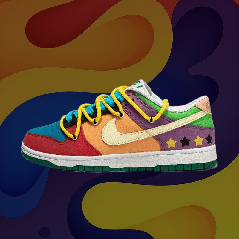[Custom Men's Powerpuff Girls]  Dunk Skateboarding Shoes Men Low-top Red/Orange/Purple