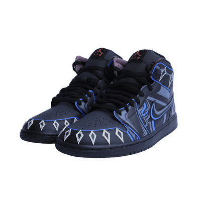 [Custom Black Panther] Air Jordan 1 High Top Unisex Skateboarding Shoes