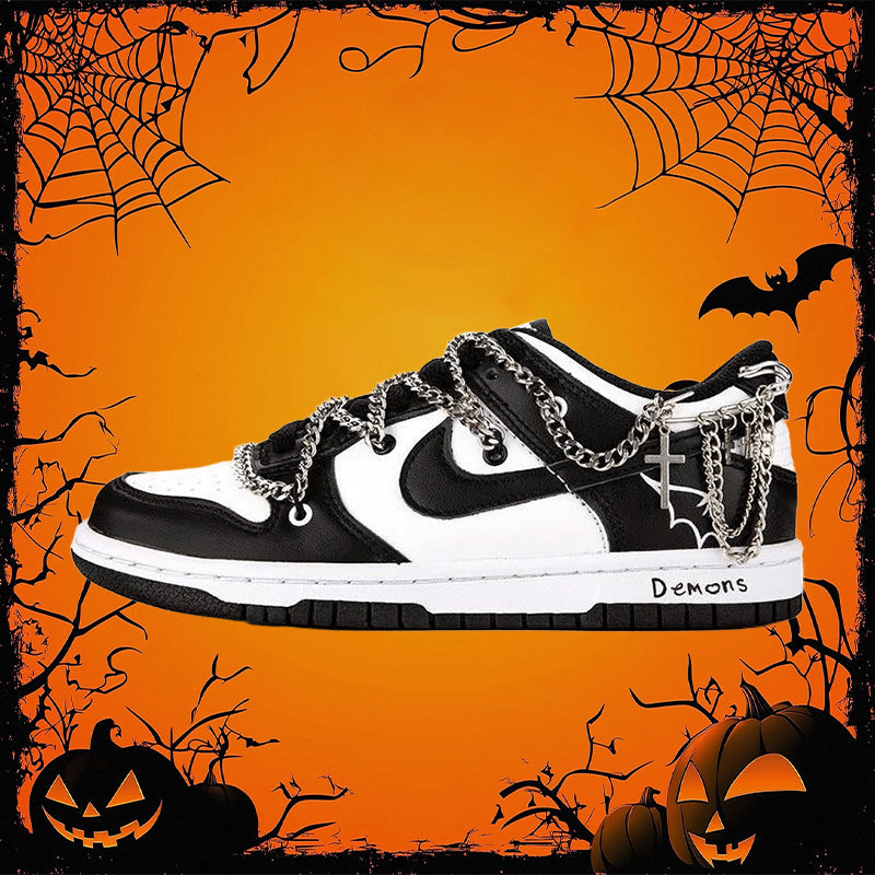 [Custom Retro devil and angel for women]  Dunk Skateboarding Shoes Women's