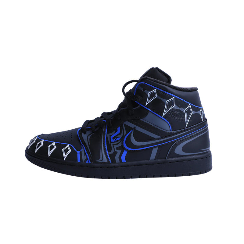 [Custom Black Panther] Air Jordan 1 High Top Unisex Skateboarding Shoes