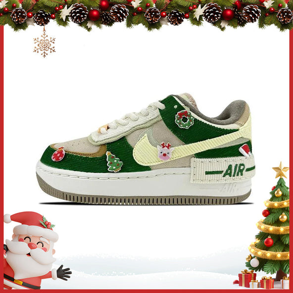 [Custom Women's patch Christmas QD]  Air Force 1 Skateboarding Shoes Women's