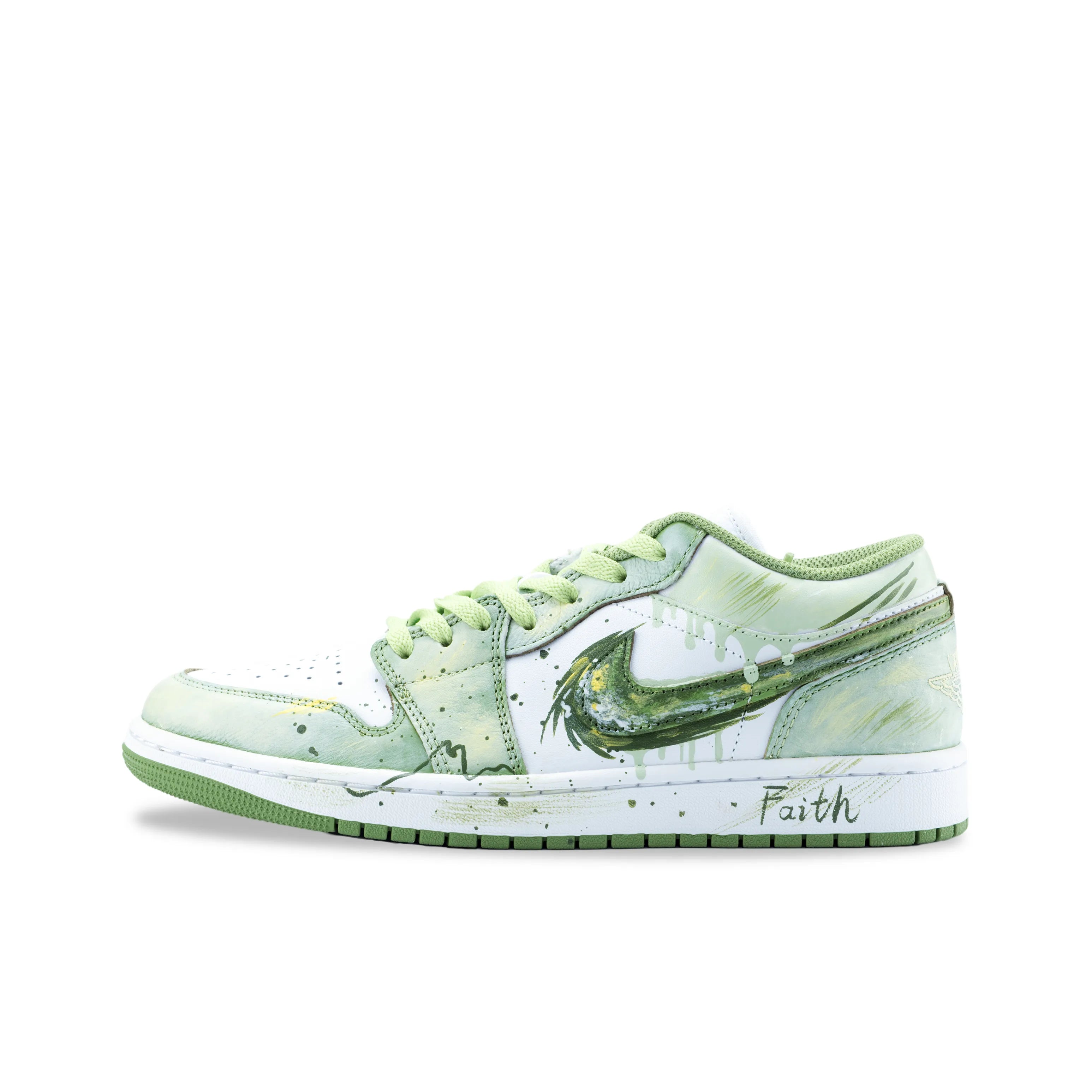 [Custom Tundra] Air Jordan Low - Top Skateboarding Shoes Unisex Green