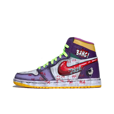 [Custom Joker Hand-paint] Air Jordan 1 Retro High OG Top Unisex Skateboarding Shoes