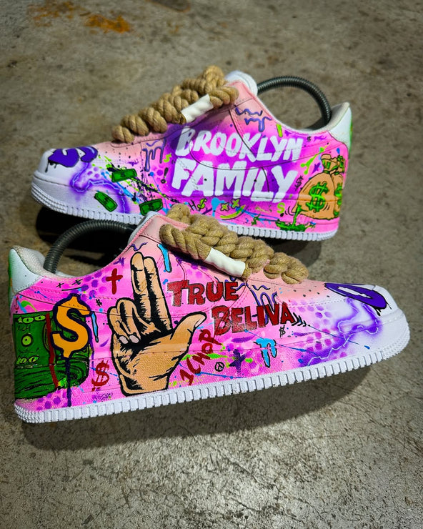 [Customized Brooklyn Family Hand-painted] Air Force 1 Low-top Shoes Unisex