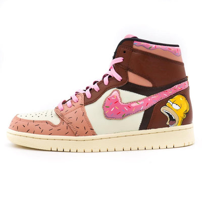 [Custom Simpson: Ice Cream] Air Jordan 1 High Top Unisex Skateboarding Shoes