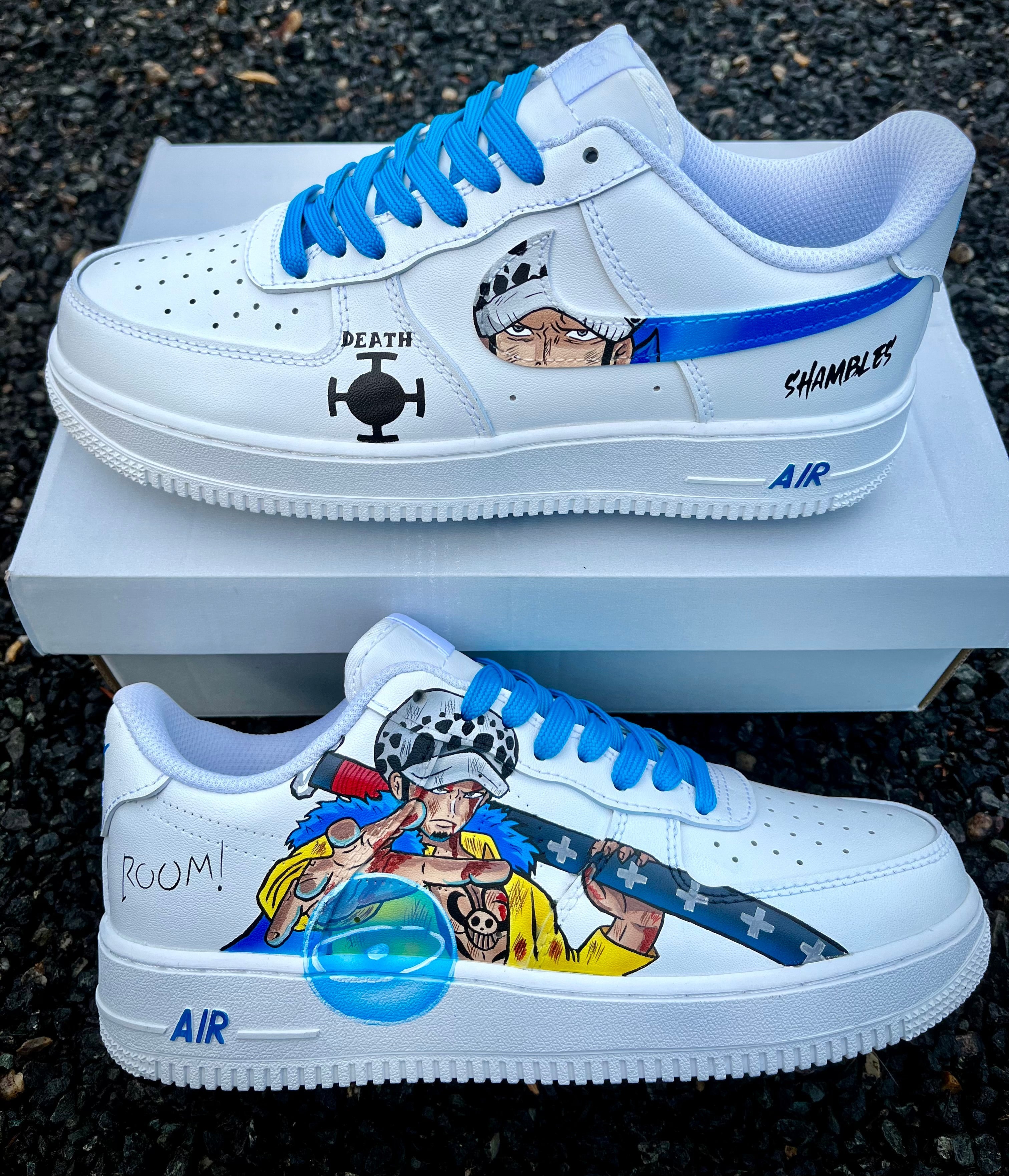 [Custom Trafalgar Law] Air Force 1 Skateboarding Shoes Unisex