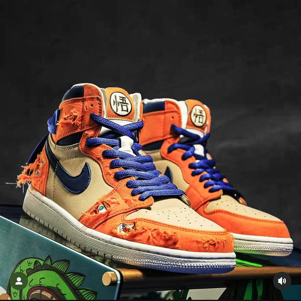 [Custom Jdragon Ball Z X Tearawa] Air Jordan 1 High Top Unisex Skateboarding Shoes
