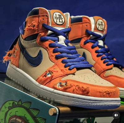 [Custom Jdragon Ball Z X Tearawa] Air Jordan 1 High Top Unisex Skateboarding Shoes