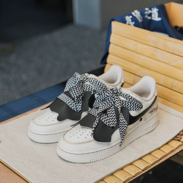 [Custom Women's happy coffee dyed]  Air Force 1 Skateboarding Shoes Women's