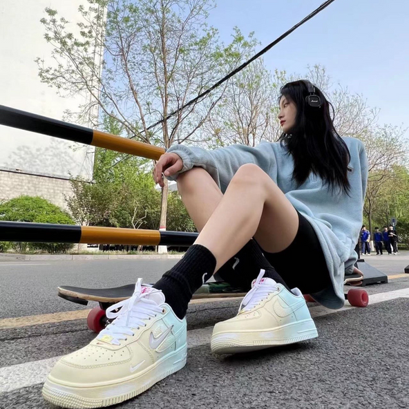 [Custom Women's Miracle Oasis]  Air Force 1 Skateboarding Shoes Women's