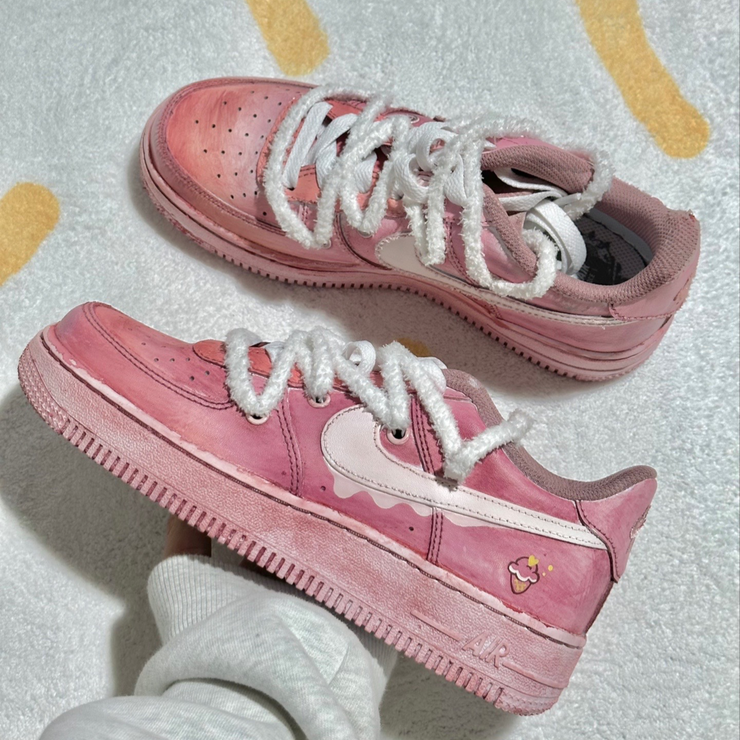 [Custom The ice cream for women melts]  Air Force 1 Skateboarding Shoes Women's